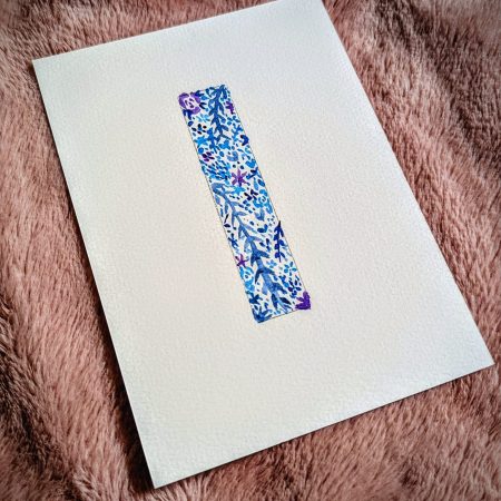 Floral Watercolour Painting Initials – WITH FRAME