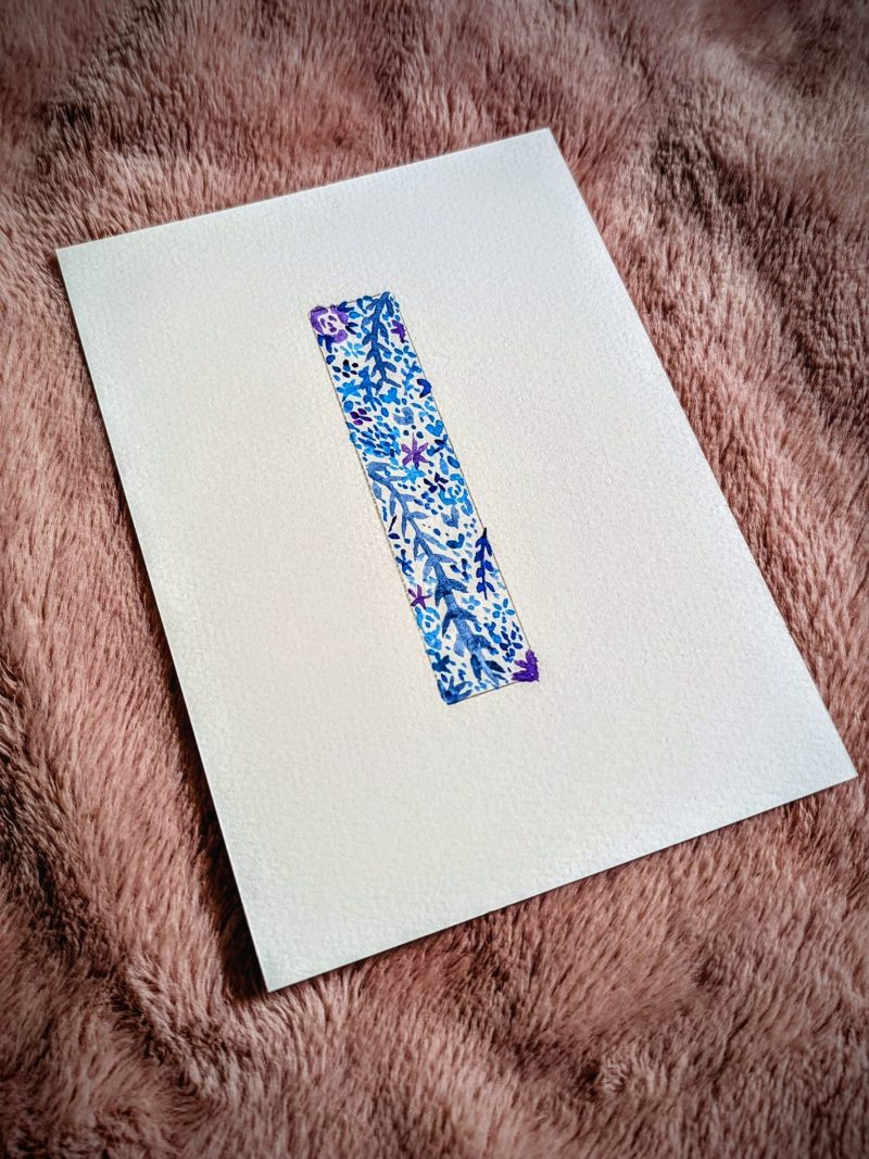 Floral Watercolour Painting Initials – WITH FRAME