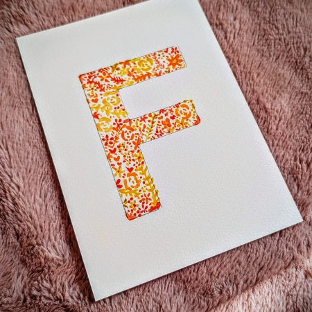 Floral Watercolour Painting Initials – WITH FRAME