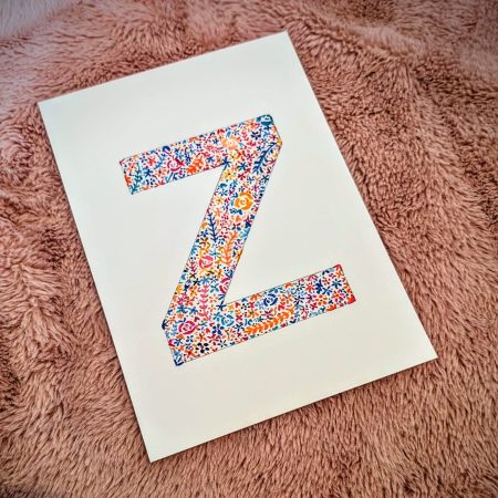 Floral Watercolour Painting Initials – WITH FRAME