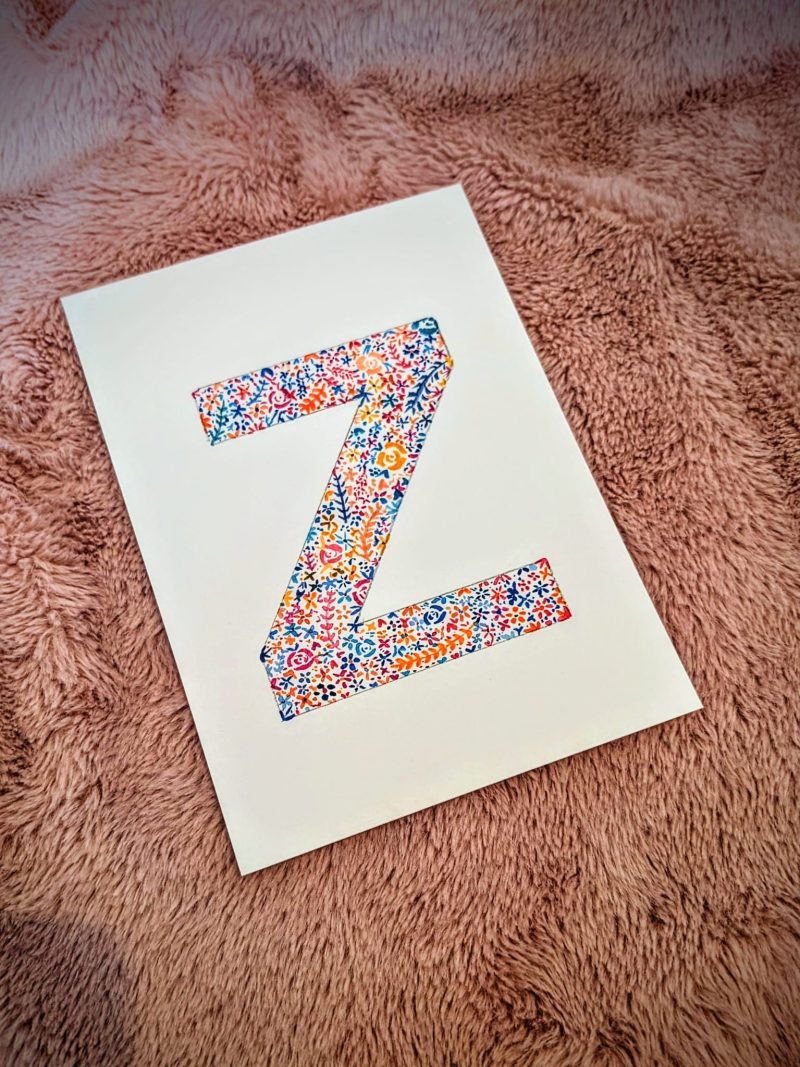 Floral Watercolour Painting Initials – WITH FRAME