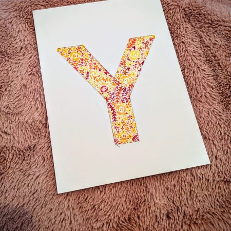 Floral Watercolour Painting Initials – WITH FRAME