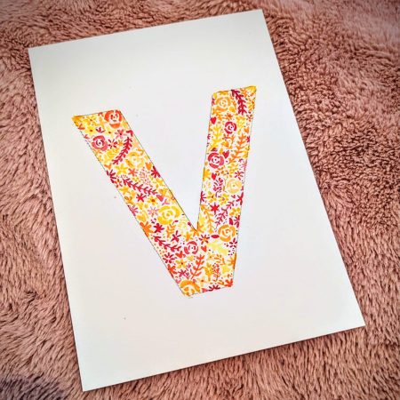 Floral Watercolour Painting Initials – WITH FRAME
