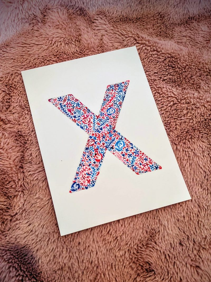 Floral Watercolour Painting Initials – WITH FRAME