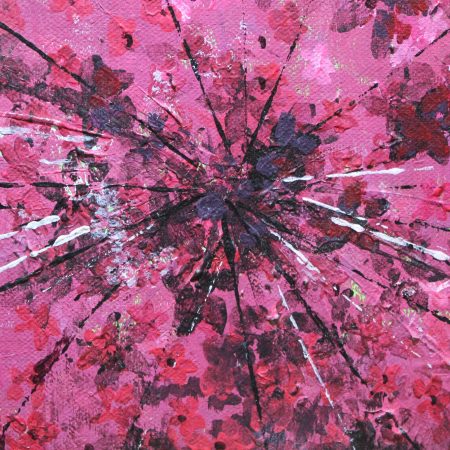 Abstract art depicting a pink ring piece