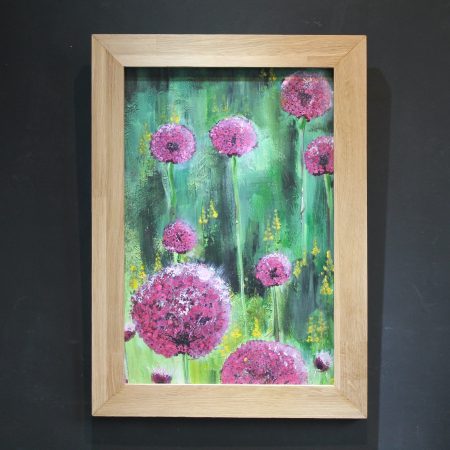 Acrylic painting. "Allium Rush" by D Gordon