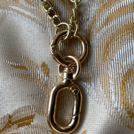 Bag Charms/tassels Italian tan leather topper with gold topper