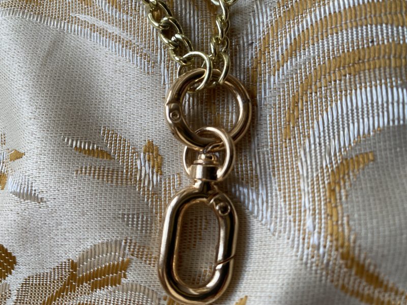 Bag Charms/tassels Italian tan leather topper with gold topper