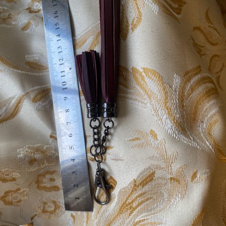 Bag charms/tassels Italian leather with steel topper