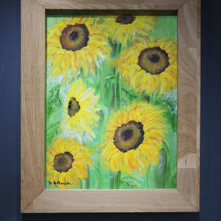 Acrylic painting of Sun flowers.Original art work