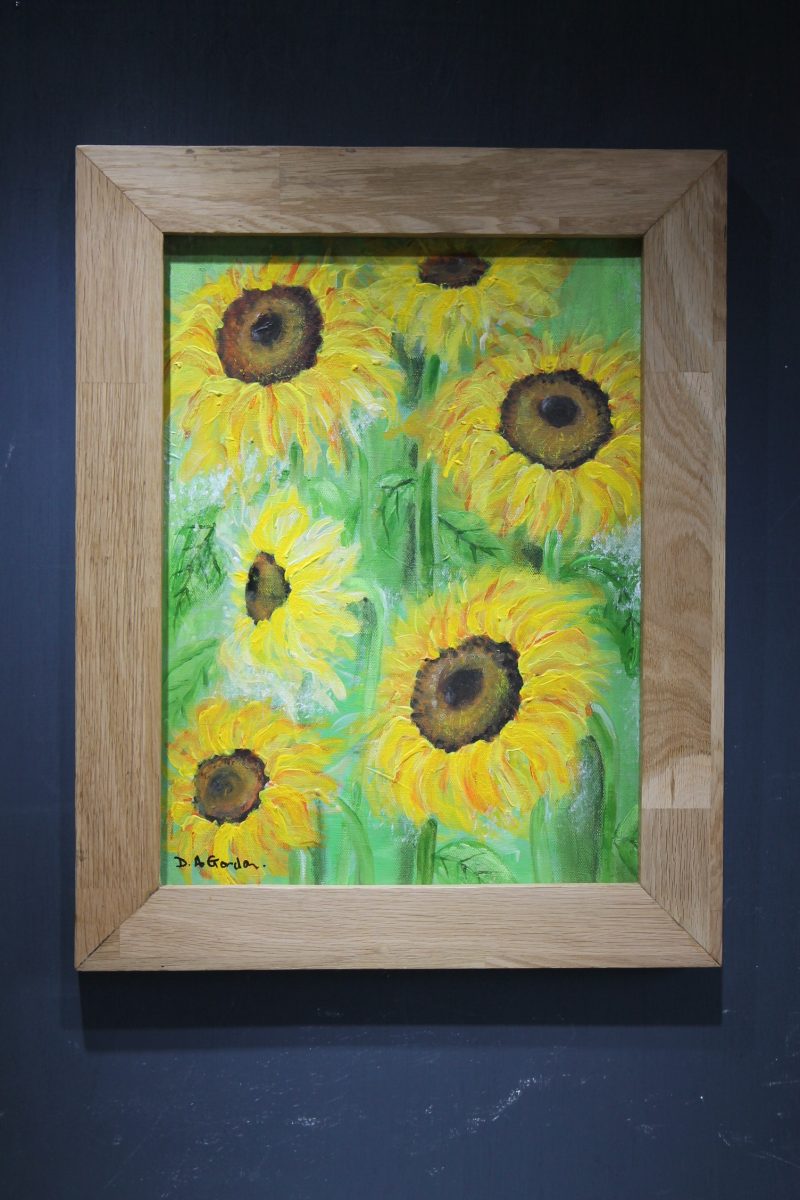 Acrylic painting of Sun flowers.Original art work