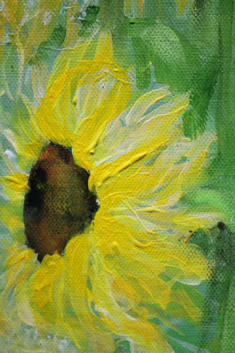 Acrylic painting of Sun flowers.Original art work