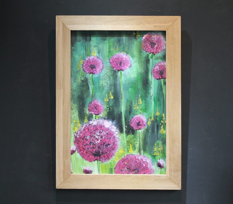 Acrylic painting. "Allium Rush" by D Gordon