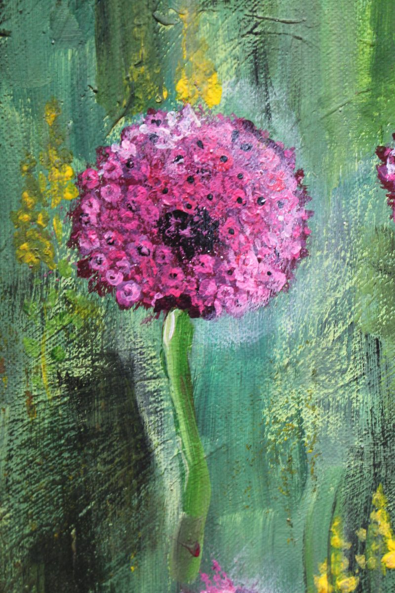 Acrylic painting. "Allium Rush" by D Gordon