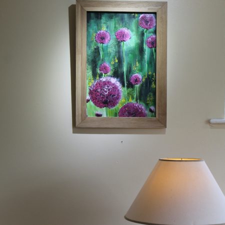 Acrylic painting. "Allium Rush" by D Gordon