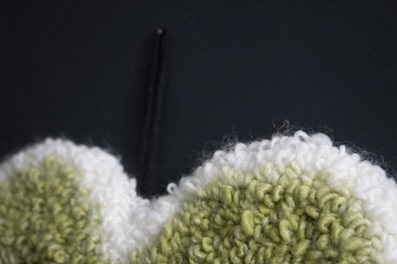 Handcrafted Green Ombre Heart Yarn Wreath | Needle Punch