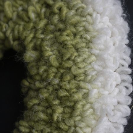 Handcrafted Green Ombre Heart Yarn Wreath | Needle Punch