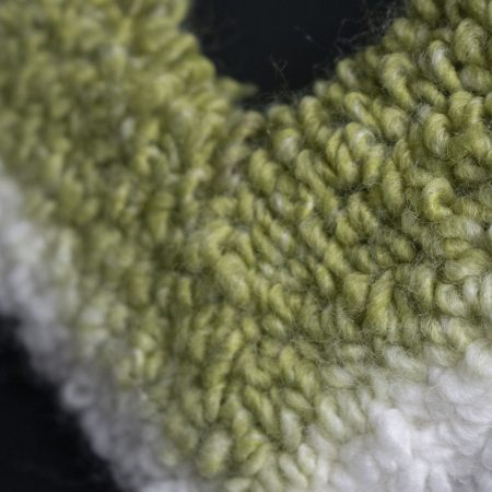Handcrafted Green Ombre Heart Yarn Wreath | Needle Punch