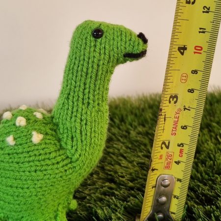 Hand-knitted Diplodocus Dinosaur