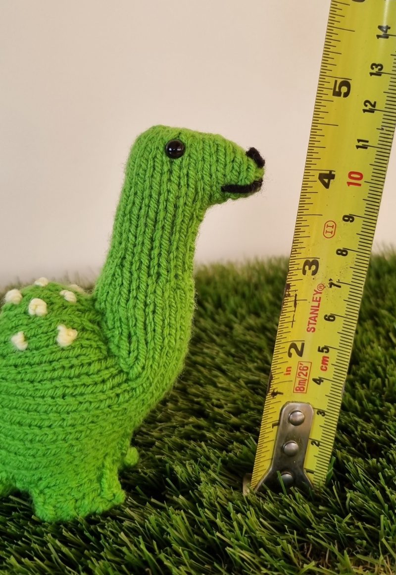 Hand-knitted Diplodocus Dinosaur