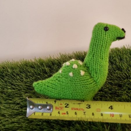 Hand-knitted Diplodocus Dinosaur