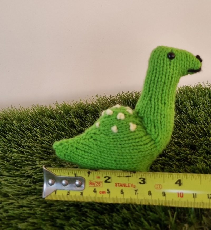 Hand-knitted Diplodocus Dinosaur