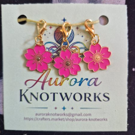 Cherry Blossom Flower Stitch Markers