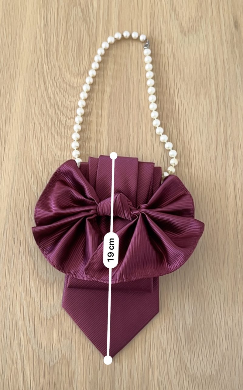 Bow like one-of-a-kind, upcycled necktie necklace