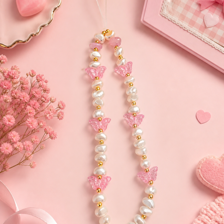 Personalised butterfly phone charm