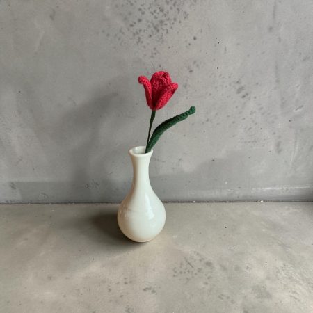 Handmade Crochet Flower Stems in Various Cotton Colours