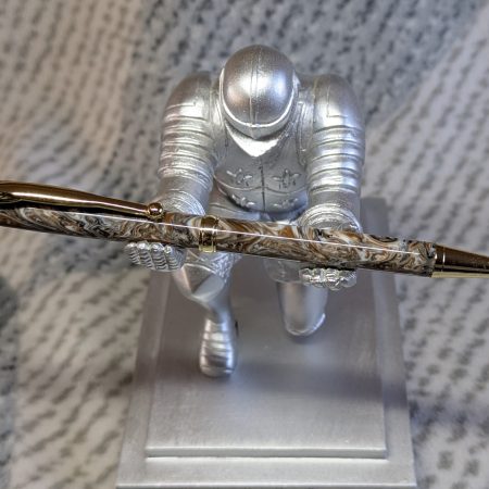 Hand turned acrylic slimline ballpoint pen