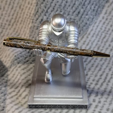 Hand turned acrylic slimline ballpoint pen