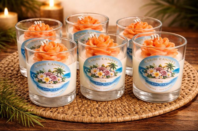 Flowers Handcrafted Candle