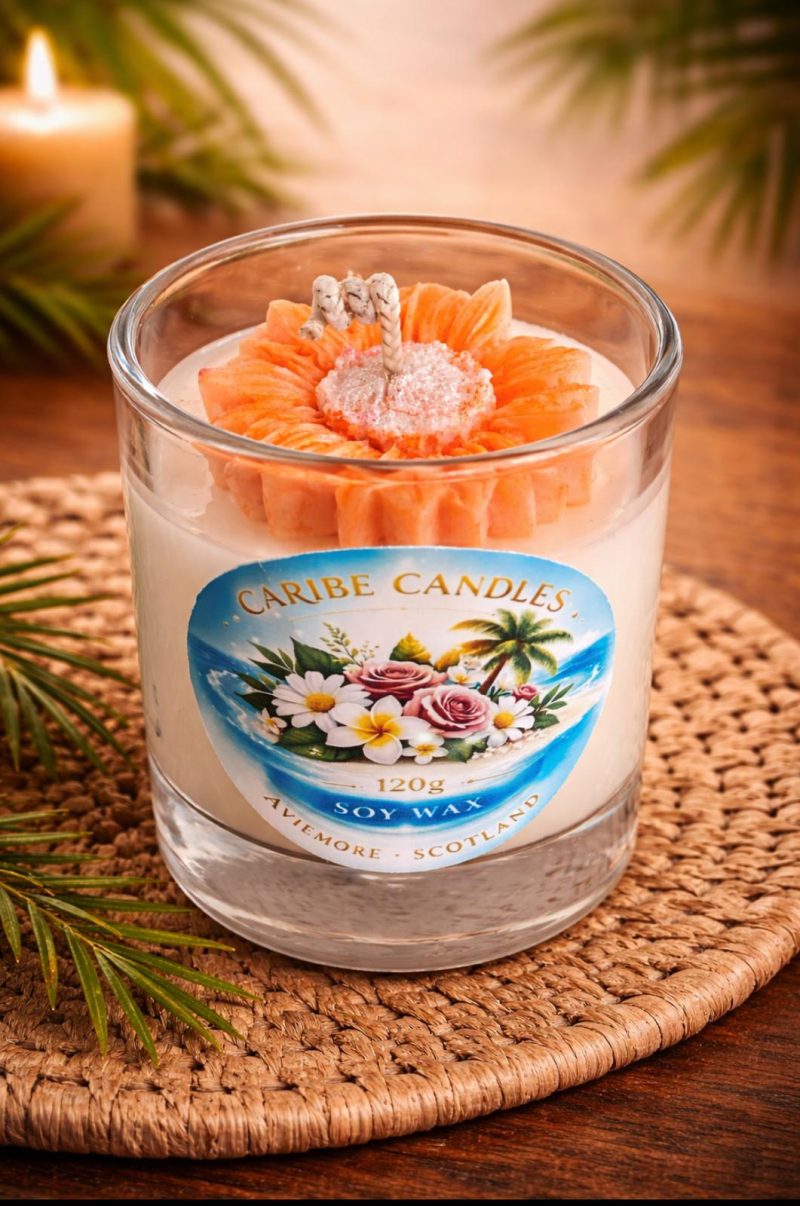 Flowers Handcrafted Candle