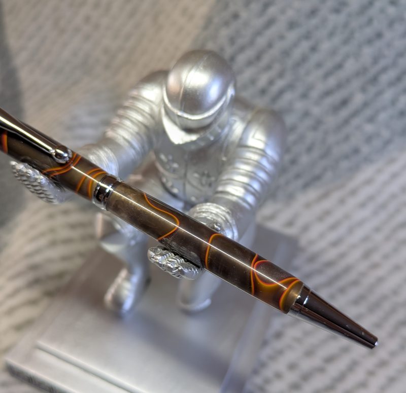 Hand crafted acrylic slimline ballpoint pen