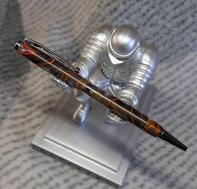 Hand crafted acrylic slimline ballpoint pen