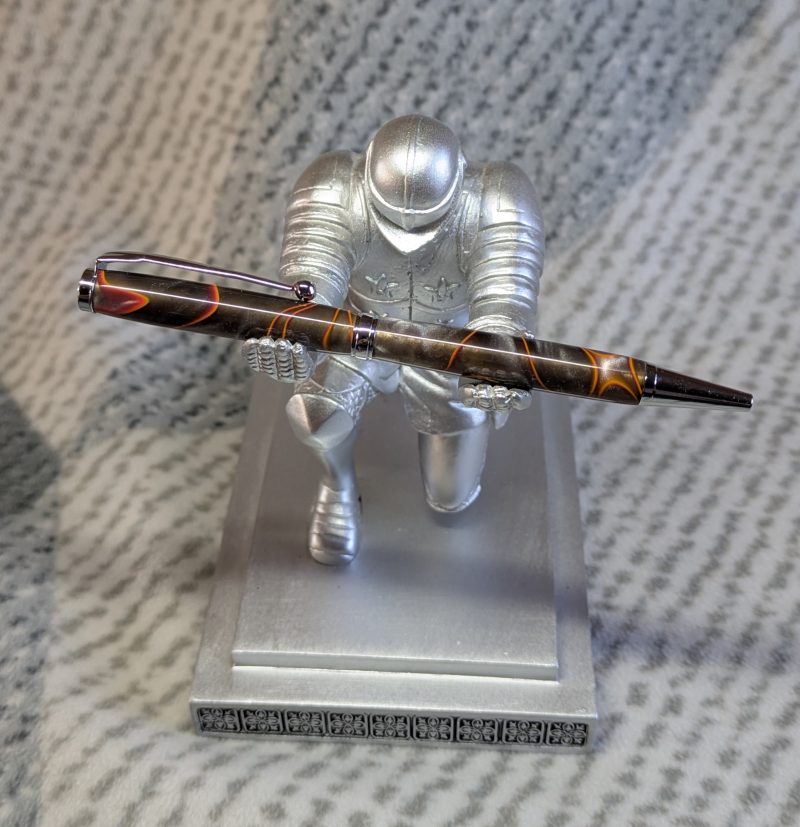 Hand crafted acrylic slimline ballpoint pen