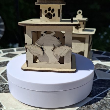 Personalised Dog Wooden Memorial Lantern – Engraved Pet Bereavement Keepsake