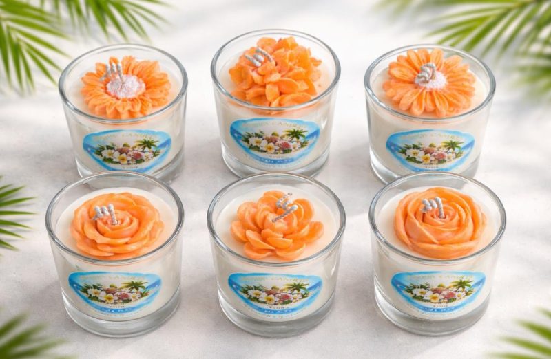 Flowers Handcrafted Candle