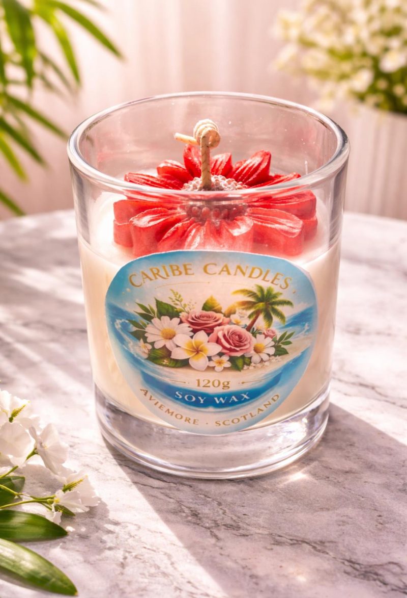 Flowers Handcrafted Candle