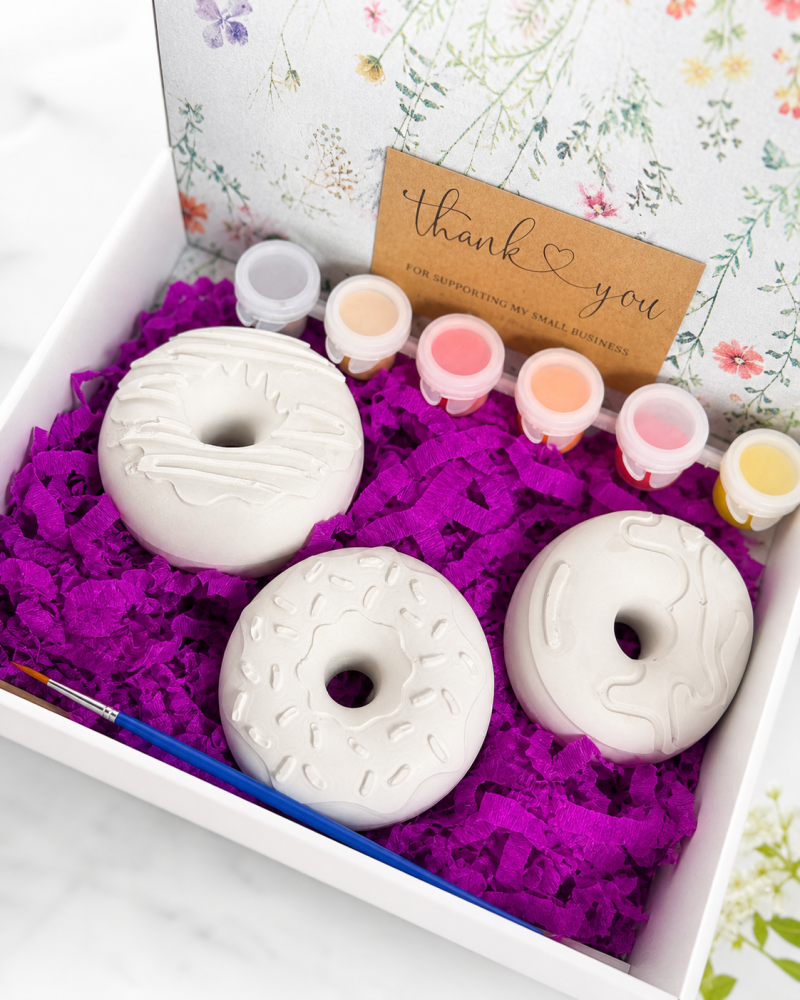 Donuts Kit for Kids, DIY Painting Craft Set, Kids Art Activity Box