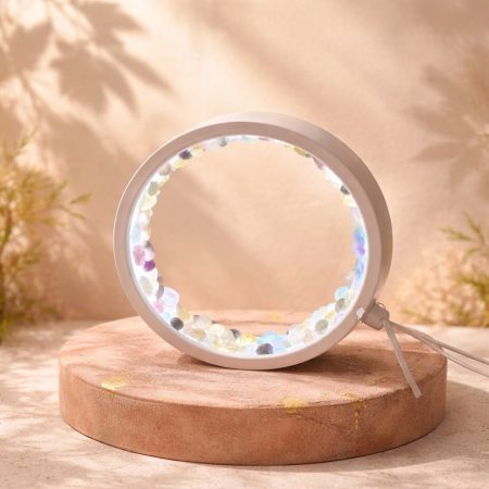 Small crystal ring light mixed crystals 16cm diameter usb powered