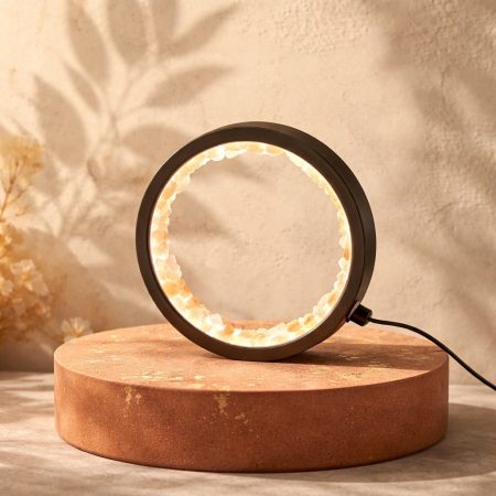 Small crystal ring light - Citrine 16cm diameter usb powered
