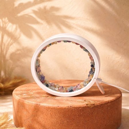 Small crystal ring light mixed crystals 16cm diameter usb powered