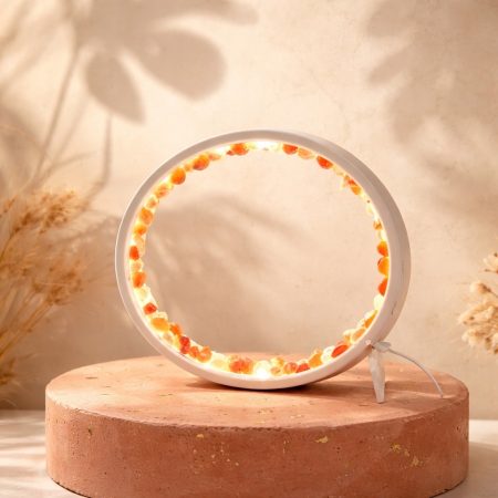 Large crystal ring light – sunstone 16cm diameter usb powered
