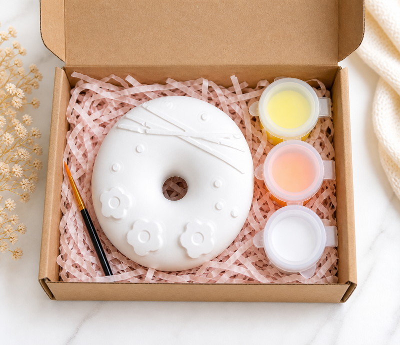 Paint-Your-Own Donut Craft Kit – DIY Kids Painting Set