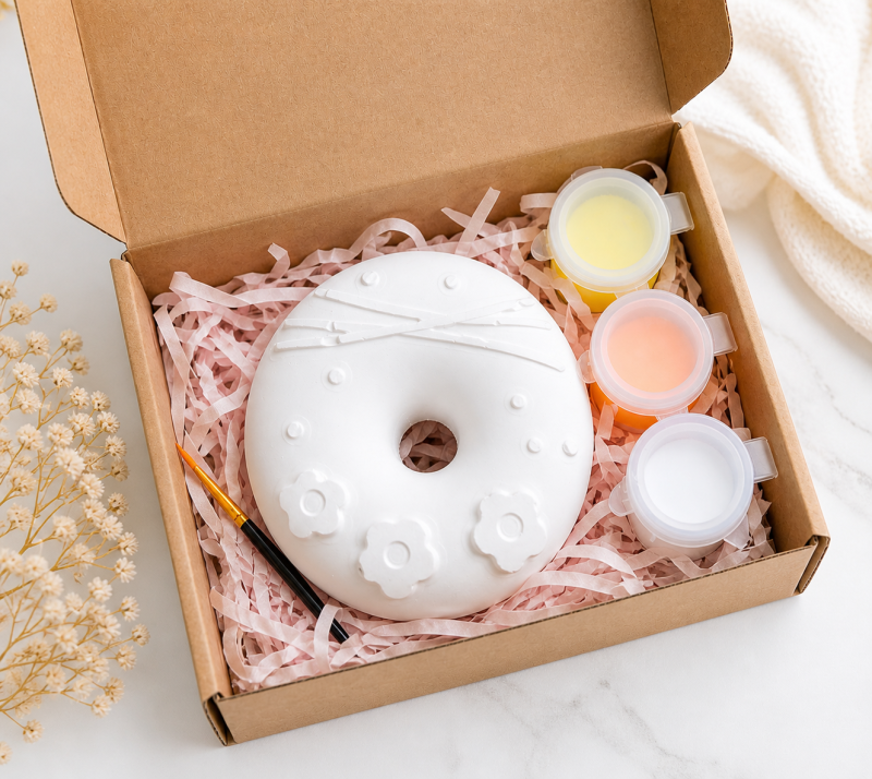 Paint-Your-Own Donut Craft Kit – DIY Kids Painting Set