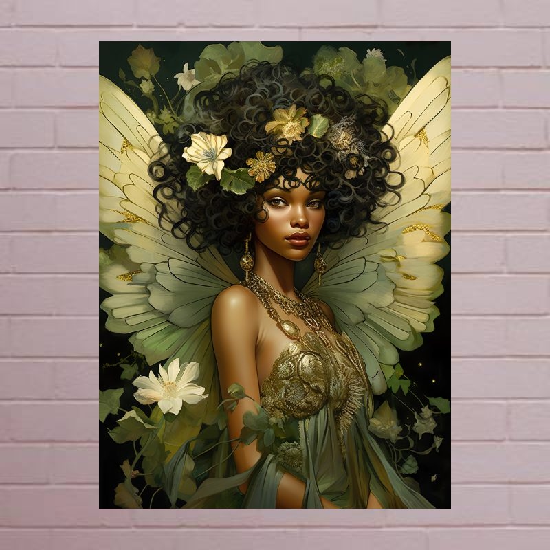 Forest Fairy From Fairy Tale Wonderland Canvas Print: A4/A3 1920’s Print Style: #3