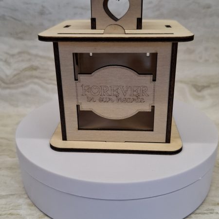 Personalised Rabbit Wooden Memorial Lantern – Engraved Pet Bereavement Keepsake