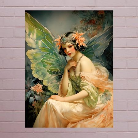 Butterfly Goddesses Print Set Aztec Mythology Art Canvas Print: A4/A3 1920’s Print Style: #3